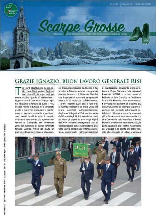 Periodico Scarpe Grosse settembre 2024