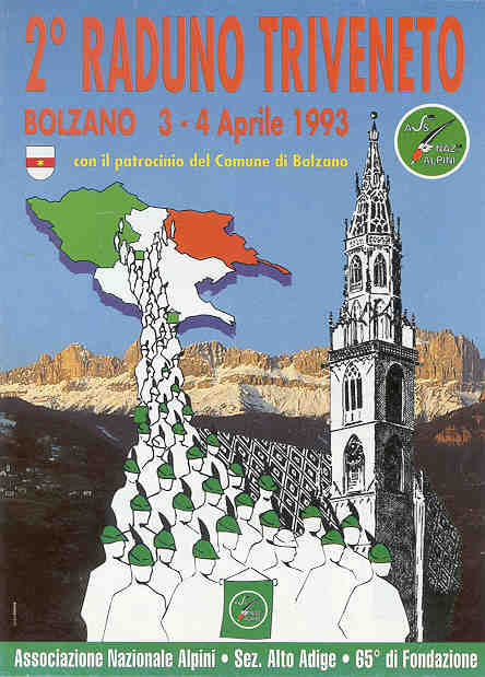 Distintivo ciondolo Alpini raduno nazionale Bolzano 1993 Trentino Alto Adige 